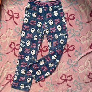 Friday the 13th Jason Voorhees Velour Pajama Pants Sleep Pants XS Horror Lounge